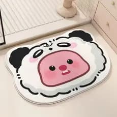 Tapetes de banheiro dos desenhos animados em forma especial imitação de caxemira tapetes de porta do banheiro tapetes ab
