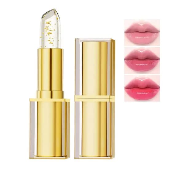 Batom que muda de cor, batom que muda de cor com base em pH, batom com ajuste de pH, transparente que muda de cor,