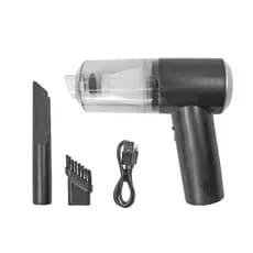 Mini Aspirador De Po Sem Fio Portatil Limpa Tudo Casa Carro Vacuo Cor:Preto
