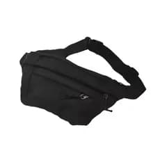 Pochete Bolsa Grande Transversal Ajustável Lisa Celular Dinheiro Cor:Preto