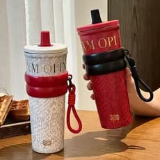 Copo térmico portátil de grande capacidade para exterior, copo térmico de alto valor para meninas, escritório, palha, ca