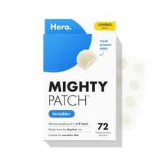 HeroCosmeticsMightyPatchInvisible+Adesivo para Acne e Espinhas de Uso Diário, 72 Unidades | Adesivo Hidrocoloide Ultra-F