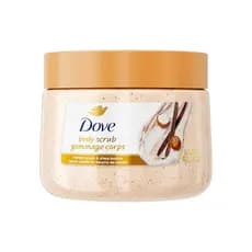 O Esfoliante Corporal Dove de Açúcar de Baunilha e Manteiga de Karité esfolia e nutre profundamente, deixando a pele mac