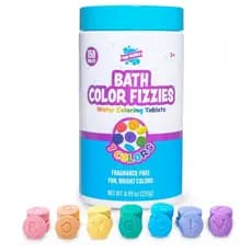 TubWorks ® BathColorFizzies, 150 Unidades | Não tóxico e sem fragrância | Pastilhas Efervescentes para Banho para Crianç