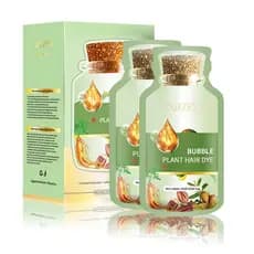 Tintura capilar à base de plantas, nova tintura capilar em espuma à base de plantas 20ml 10 pacotes/caixa, extratos puro