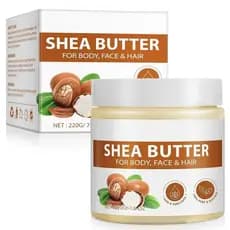 Manteiga de Karité Crua Orgânica para Rosto, Corpo e Cabelo, 100% Pura e Não Refinada, Hidratante Profundo para Pele Sec