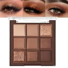 Paleta de sombras em tons neutros de marrom nude, paleta de sombras em tons rosa nude bronze, sombra de longa duração.