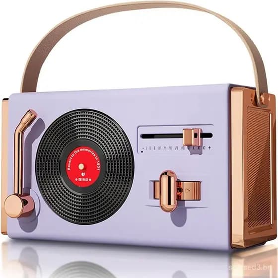 [Novo Estilo 2023] Caixa de Som Bluetooth Portátil Retrô, Caixa de Som Sem Fio Retrô Bonita, Adequada para Casa/Exterior