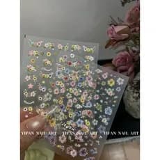 YIFANNAIL Simulação Flor Seca ultra Fino 3D Adesivos De Arte De Unhas Cor Bordado Tridimensional J234chuqiu3 . br2026071