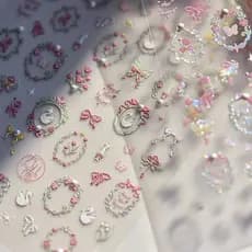 decoração de unha adesivo decoração de unha Adesivos de unhas de diamante de cristal ins adesivos de manicure de moldura