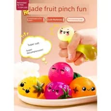 stress ball squishy de comida 2025 Explosão de frutas, balde de família, belisque, menina, brinquedo de descompressão ve
