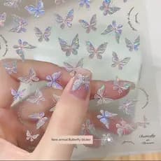 decoração de unha decoração de unha adesivo Adesivos de unhas de luz de concha adesivos de unhas bonitos adesivos de bor