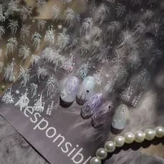 decoração de unha adesivo decoração de unha Princesa dos sonhos fogos de artifício manicure adesivos de conto de fadas v