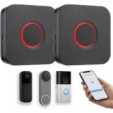 Campainha Sem Fio Inteligente Wi-Fi para Ring, Blink, Google Nest, Configuração Fácil, Sem Necessidade de Fiação, Sem Li