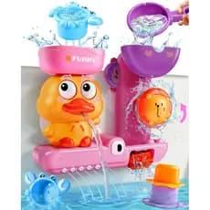 Brinquedos de Banho para Crianças de 1 a 3 Anos, Brinquedos de Banheira com Efeito de Cachoeira para Crianças de 2 a 4 A