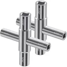 Conjunto de Chaves para Torneira de 4 Peças, 1/4", 9/32", 5/16", 11/32, Pacote com 2 Chaves de Aço Resistente Multifunci