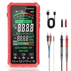 Digital Multimeter, Auto-Ranging Smart Electrical Tester, 6000 Counts TRMS, USB-C Rechargeable, Easy-to-Read Color Displ
