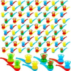 80 Peças de Brinquedos de Bolas Flutuantes com Tubo de Sopro, Cores Aleatórias, Bolas Flutuantes de Equilíbrio para Cria