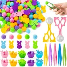EZdhuawuse Enchimentos para Caixa Sensorial de Coelhinho de Verão - 268 Peças de Brinquedos de Motricidade Fina de Coelh