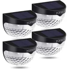 Luzes Solares para Cerca KBP, Luzes Decorativas para Jardim, Luzes de Parede Impermeáveis para Pátio, Quintal, Escada (P