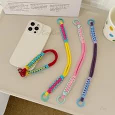 Corda para Celular Tecida à Mão com Cores Vibrantes, Antiperda, Criativa e Portátil 33222