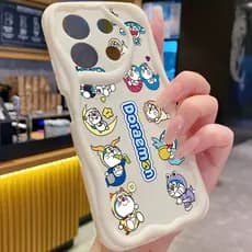 Compatível com Redmi Note 15 14 13 12 11 Pro 13C A3 Capa fofa do Doraemon com design de ondas internas 48998