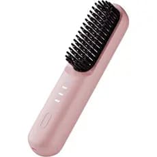 Escova alisadora de cabelo sem fio, mini escova térmica para mulheres, escova de viagem recarregável por USB, com tecnol