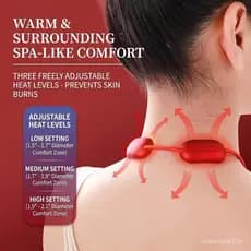 LunexiaNeckReliefPro, massageador de pescoço EMS, possui 3 modos de aquecimento, 9 modos de intensidade, relaxador de pe