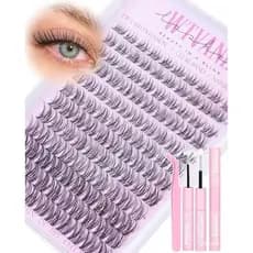 Kit de Cílios Postiços WispyLashClustersKitVenus Invisible Cluster 8-16mm, Conjunto de Extensão de Cílios, Conjunto de C