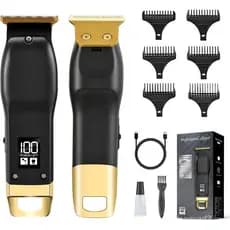 Aparador de Barba para Homens - Máquina de Cortar Cabelo e Barbeador Recarregável, Aparador de Cabelo e Barbeador Sem Fi
