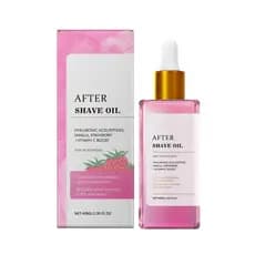 Óleo Pós-Barba com Ácido Hialurônico, Óleo de Semente de Jojoba, Vitamina E, Baunilha e Morango, Hidratação Profunda, 40