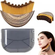 Escova Facial para Contorno Linfático, Massageador Manual de Drenagem Linfática, Pincéis de Maquiagem com Cerdas Macias