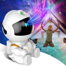 Projetor de Galáxia Astronauta, Projetor de Estrelas, Luz Noturna para Crianças, Lâmpada LED de Teto Nebulosa, Decoração