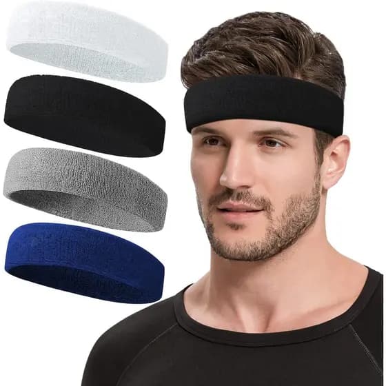 Faixas De Suor Esportivas Para Homens E Mulheres , Faixa De Cabelo Com Absorção De Umidade , Toalha Atlética , De Cabeça