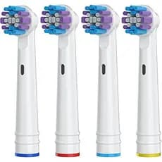 Cabeças de reposição para escova de dentes Oral-B, 4 cabeças de reposição compatíveis com escova de dentes elétrica Oral