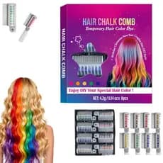 Pentes De Giz De Cabelo Divertidos Festivos , Pente De Cor Temporário , Conjunto Lavável De 8 Cores Brilhante Tintura (1