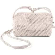 Bolsa Crossbody Tecida Para Mulheres , Pequena Fofa De Couro Vegano De Ombro Artesanal , Sacola Leve Com Alça 3KYO