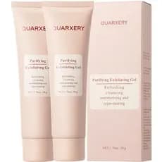 QUARXERY Gel Esfoliante Purificante 2 Pcs : Suave Para Rosto-Peeling Facial Limpa Sujeira E Óleos IBDV
