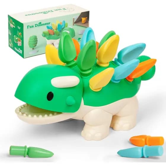 Dinossauro Hirger Fine Motor: Brinquedos Sensoriais para Crianças de 1 a 3 Anos, Brinquedo Educacional Montessori para P