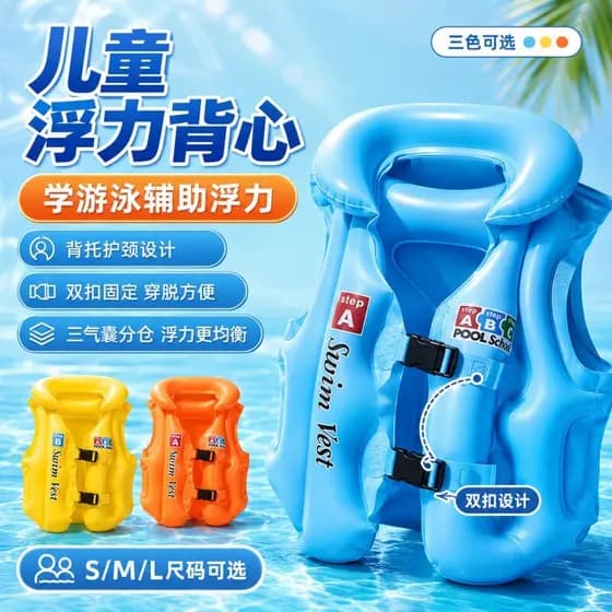 [Produto de Qualidade] Colete Inflável para Bebês, Coletes Salva-Vidas Infantis com Três Bolsas de Ar Reforçadas, Boia d
