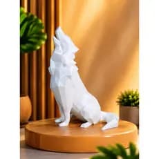 Lobo Uivando Low Poly Decorativo Varias Cores | Enfeite Decoração Sala Quarto Escritório Presente Minimalista