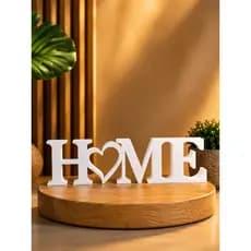 HOME Decorativo com Coração | Enfeite Decoração Casa Sala Quarto Estante Presente