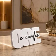 Letreiro ORA e CONFIE Decorativo | Frase Religiosa Enfeite Decoração Presente Casa