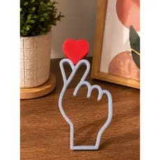 Decoração Gesto Coreano Coração Finger Heart Enfeite Mesa Quarto Sala Presente Romântico Minimalista KPOP