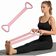Banda de resistência modelo 2026 em formato de oito com alça, faixa elástica para exercícios de modelagem, elástico para