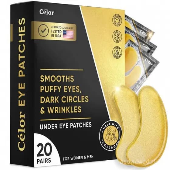 Patches para os olhos (20 unidades) - Os patches para os olhos são usados para aliviar o inchaço e as olheiras - Másca