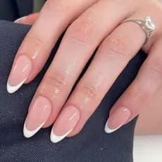 Modelones Manicure Francesa com Apliques, Unhas Postiças Curtas em Forma de Amêndoa para o Verão, Para Mulheres, Conjunt