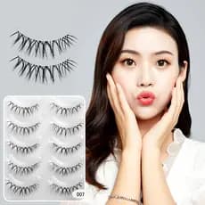 Cílios postiços simulação Natural maquiagem Nude afiar influenciador grosso Curling estilo curto sem maquiagem estilo ja