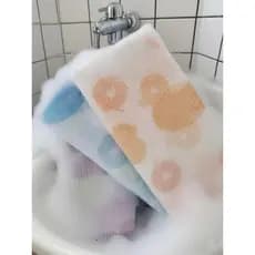Rede de espuma para Sauna longa, rede de espuma longa para banho, flor, toalha de banho macia, esfregando as costas, tir