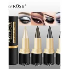 MISS ROSE Delineador de sobrancelha prateado marrom preto de longa duração à prova d'água fosco delineador creme de lápi